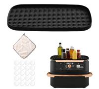 BITOYO Silicone Tapis Air Fryer Étagère de Rangement AF400EU AF500EU Plateforme Silicone Anti Poussiere avec Chiffon et Colle pour Air Fryer