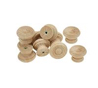 Bitray Lot de 10 boutons de tiroir en bois naturel brut