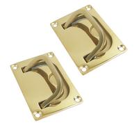 Bitray Lot de 2 poignées de traction en acier inoxydable 316 de qualité marine pour hayon de pont de bateau et meubles - Doré