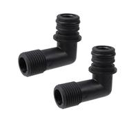 Bitray Lot de 2 raccords à quatre ports 1,9 cm coude à 90° pour système d'eau et pompe