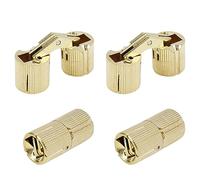 Bitray Lot de 4 charnières cachées de meubles en laiton de 16 mm, angle d'ouverture de 180 degrés, charnières invisibles pour meubles