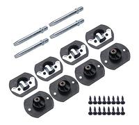 Bitray Lot de 4 connecteurs sectionnels pour meubles de canapé - Noir