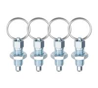 Bitray Lot de 4 goupilles de piston à ressort M10 avec anneau de traction (M10-1.5-6)