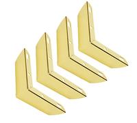 Bitray Lot de 4 Pieds de canapé en métal de 3,3 cm de Hauteur en Forme de L - pour Meubles, Table, Placard, canapé - Doré