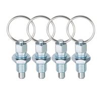 Bitray Lot de 4 pistons à ressort rétractables en acier inoxydable M12 avec anneau de traction (M12-1,75-8)