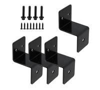 Bitray Lot de 4 supports d'étagère en Z 30 mm x 34 mm pour barricade, portail, garage