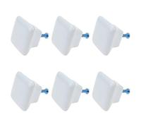 Bitray Lot de 6 boutons carrés en céramique pour tiroirs, armoires, meubles 33 x 21 mm Blanc