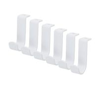 Bitray Lot de 6 supports de tringle à rideaux en métal pour tringle à rideaux de 2,5 cm - Blanc