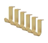 Bitray Lot de 6 supports de tringle à rideaux en métal pour tringle à rideaux de 2,5 cm - Doré