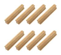 Bitray Lot de 8 boutons de tiroir en bois - Poignées d'armoires de cuisine, meubles, commodes, armoires et tiroirs (distance entre les trous : 9,6 cm)