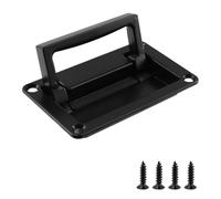 Bitray Poignées de traction encastrées avec vis de montage - Noir - Poignée encastrée pour trappe de terrasse