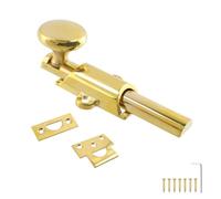 Bitray Verrou de porte hollandais doré en laiton poli 10,2 cm