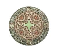 Bits and Pieces - Boussole Celtique - Pierre Décorative pour Votre Jardin ou Pelouse, Brille dans Le Noir