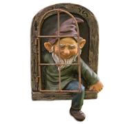 Bits and Pieces - Elfe Emergeant De l'arbre - Elfe Embrasseur d'arbre - Décoration de Jardin - Sculpture Fantastique