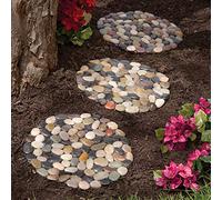 Bits and Pieces - Ensemble de pierres rondes de chemin - Pierres décoratives pour votre jardin