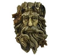 Bits and Pieces - Le Veil Homme Pot de Fleurs Accrochable - Sculpture de Planteur Polyrésine Ressemblant au Bois - Convenable Être Suspendu à l'Intérieur ou au Dehors