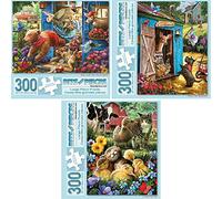 Bits and Pieces - Lot de 3 puzzles de 300 pièces pour adultes - 300 pièces par l'artiste Larry Jones