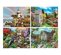 Bits and Pieces - Lot multiple 4 en 1 - Puzzles de 1000 pièces pour adultes - Ensemble de puzzles de 1000 pièces par l'artiste Alan Giana - 50,8 x 68,6 cm