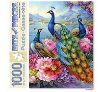 Bits and Pieces Puzzle de 1000 pièces pour adultes - Paons - Puzzles de l'artiste Oleg Gavrilov, taille du puzzle terminé : 50,8 x 68,6 cm