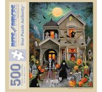 Bits and Pieces - Puzzle de 500 pièces pour adultes - 45,7 x 61 cm - Un accueil étrange - Puzzle Halloween maison hantée de 500 pièces par Susan Rios