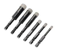 Bits de carreaux de carreaux, bits forage diamant 6 pcs 6 mm pour moulin à angle/machine à forage électrique avec tige, 35 mm, idéale pour les, la céramique, le marbre et pl