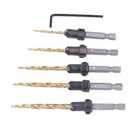 Bits de Forage Effilés, Bits de Perceuse Conique à Tige Hexagonale Comptoir des Bits de Perceuse pour Le Travail du Bois de Bit de Impérial de la Bit de Titane Imperial/Set