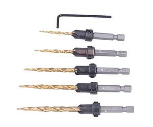 Bits de Forage Effilés, Bits de Perceuse Conique à Tige Hexagonale Comptoir des Bits de Perceuse pour Le Travail du Bois de Bit de Impérial de la Bit de Titane Imperial/Set