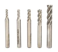 Bits de routeur en acier à haut débit de 5pcs | CNC Cutter de gravure de gravure pour bois dur / contreplaqué / acrylique | Bits 1/8 à 5/16 pouces de diamètre