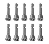 Bits de tournevis à cloison sèche, 10pcs 1,97 pouce magnétique Vis de cloison sèche Setter PH2 CROSS HEX tige pour cloisons sèches Installation de plâtre argent