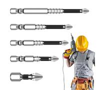 Bits de tournevis électriques - 5 pièces Set Accessoire de forage à main de dureté haute | Bit de tournevis électrique durable | Tool à outils à usure polyvalente exerce des exercices pour l'assemblag