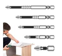 Bits De Tournevis Électriques | Lot De 5 Cruciformes K5 Antidérapants | Set Accessoire De Forage À Main De Dureté Haute | Embout De Vissage Magnétique Pour Perceuse Electrique