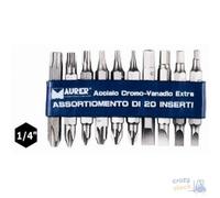 Bits Maurer Plus Série 20 Pièces Acier Chrome Vanadium 1.4