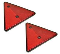BITS4REASONS nouveau modèle Classique Paire Rouge Réflecteur Triangle pour Les caravanes Gate poteaux Remorque Planches et Les Murs - fabriqué en Angleterre