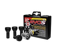 BITS4REASONS - Nouveau modèle E TECH EVO5 compatible avec BMW O/E MK5 de qualité supérieure avec verrouillage antivol (4 boulons et clé) M14 x 1,25 x 26 à 60° - Noir