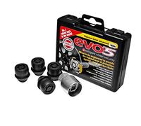 BITS4REASONS - Nouveau modèle E Tech EVO5 compatible avec Ford O/E (modèles antérieurs à 2012) MK5 Jeu d'écrous de roue antivol de qualité (4 écrous et clé) N M12 x 1,5 19X 60° - Noir 980/5