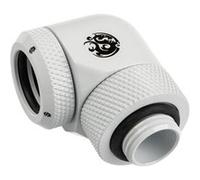 Bitspower Adaptateur 90° G1/4 mâle vers 14 mm AD hardtube – rotatif blanc