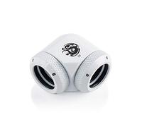 BitsPower Adaptateur 90 Grad Hardtube 14 mm vers tube dur 14 mm - Blanc