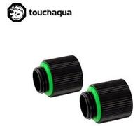Bitspower Touchaqua Lot de 2 adaptateurs G1/4 Zoll AG vers G1/4 Zoll IG Noir 15 mm