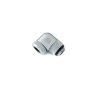 Bitspower BP-E90RML Raccord 90° G1/4" Argent Laiton pour Refroidissement Liquide, Conforme RoHS, pour Systèmes Watercooling