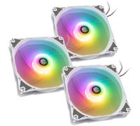 Bitspower Ventilateur Notos RGB PWM 120 mm Blanc – Pack de 3