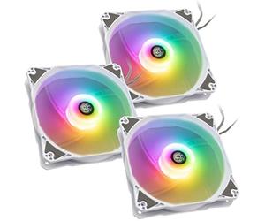 BitsPower Notos RGB PWM Lüfter, 120mm - weiß, 5er-Pack