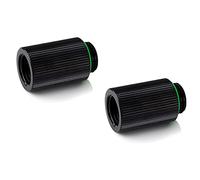 Bitspower Touchaqua Lot de 2 adaptateurs G1/4 Zoll AG vers G1/4 Zoll IG Noir 25 mm