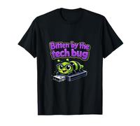 Bitten by The Tech Bug IT Reboot Humour Graphic T-Shirt