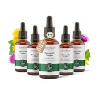 BitterKraft! Lot de 5 gouttes amères bio originales - 5 x 50 ml - Selon Hildegard von Bingen - Gouttes amères hautement dosées - 9 herbes amères exquises - 100 % naturel - Fabriqué en Allemagne