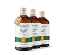 BitterKraft! Original BIO Gouttes de plantes amères 3x100 ml - selon Hildegarde de Bingen - 9 herbes amères sélectionnées - Favorise la digestion - Gouttes amères hautement dosées - 100% naturel - Ve