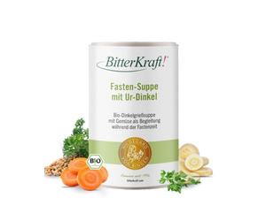 BitterKraft! Soupe de jeûne BIO à l'épeautre non hybride 320g - selon Hildegarde de Bingen - En-cas idéal - Idéal pour le jeûne alcalin et le jeûne thérapeutique - 100% naturel - Fabriqué en Allemagne