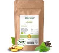 BitterKraft! Tisane de Jeûne Herbes du Monastère BIO & Vegan Au gingembre, feuilles de bouleau, ortie & mélisse Tisane naturelle selon Hildegarde de Bingen 100g Fabriqué en Allemagne