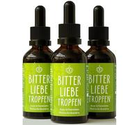 BitterLiebe 50ml (Pack de 3) | gouttes amères | substances amères | amer | bitter substances | Hildegard von Bingen | 100% naturel & végétalien