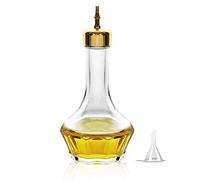 Bitters Bouteille - Verre sans plomb avec bouchon en acier inoxydable 50 ml Outil professionnel pour la fabrication de cocktails et le whisky parfait DSBT0001 (Doré)