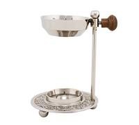 Bitto Brûle-encens Oman en Laiton nickelé Argenté Réglable, H 10 cm, Ø du Tamis: 5,5 cm